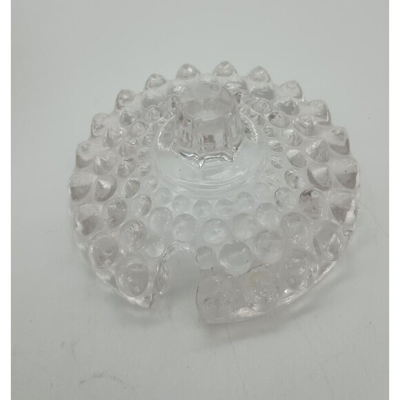 Doyle Hobnail Lidded Honey Condiment Dish Jam Jar Clear - Picture 4 of 8